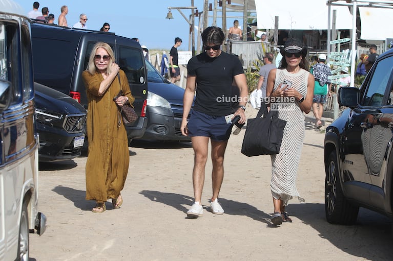 Zulemita Menem, su hijo mayor Luca y su madre Zulema en Punta del Este (Imágen: RS Fotos).